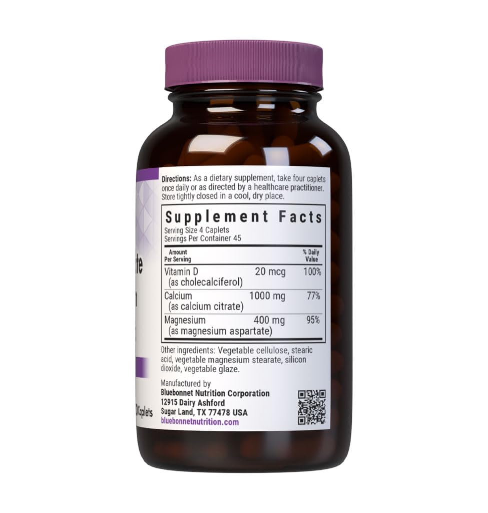 Bluebonnet caplets close-up highlighting formula for bone support.