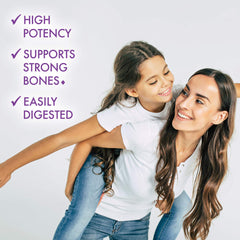 BlueBonnet Calcium Magnesium Zinc Plus Vitamin D3 serving size card