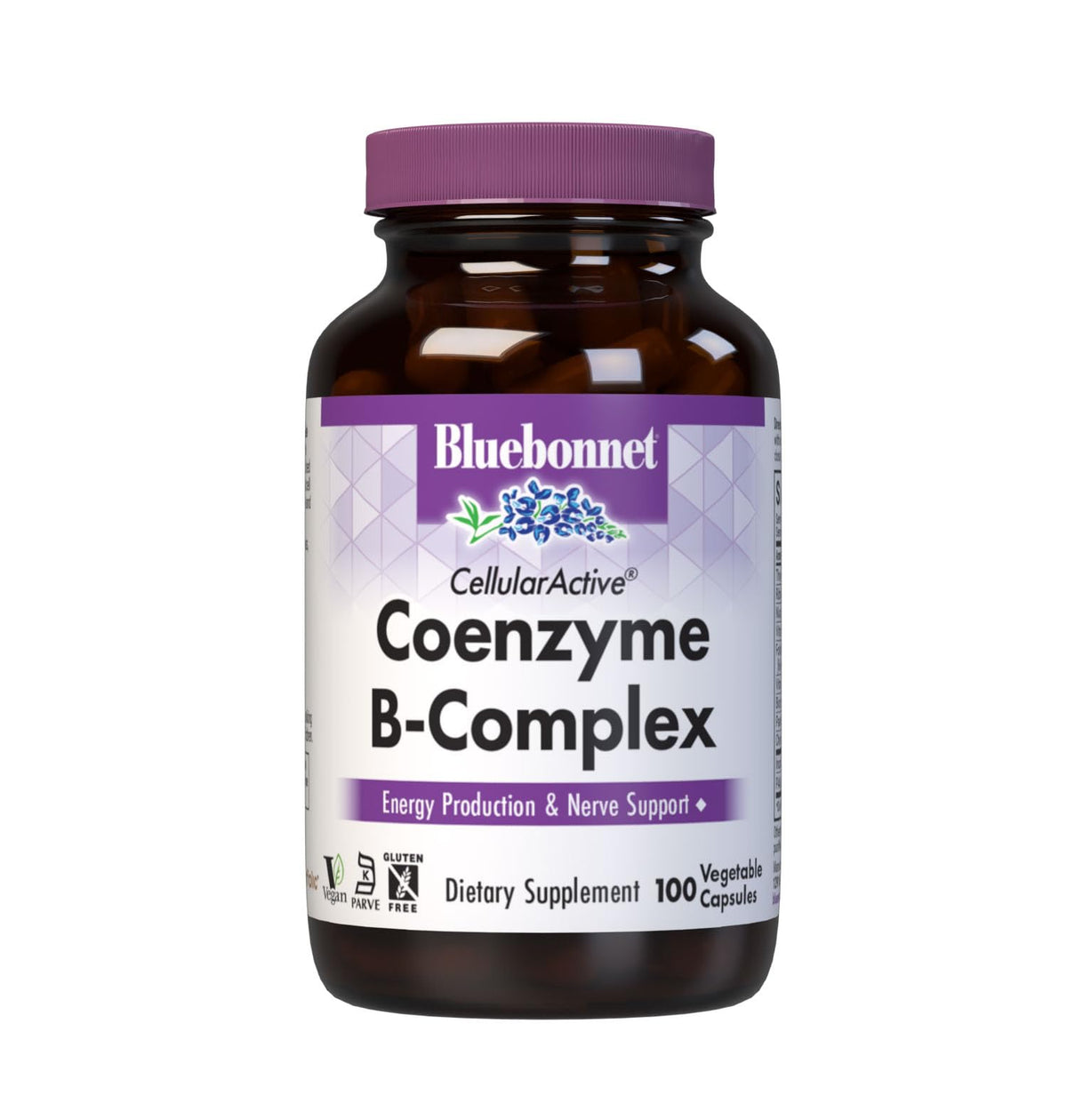 BlueBonnet CellularActive Coenzyme B-Complex bottle front view vegan formula