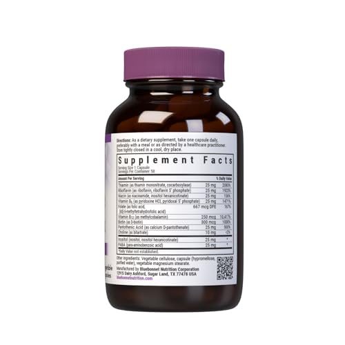 BlueBonnet CellularActive Coenzyme B-Complex capsules close-up showing vegan format for daily energy.