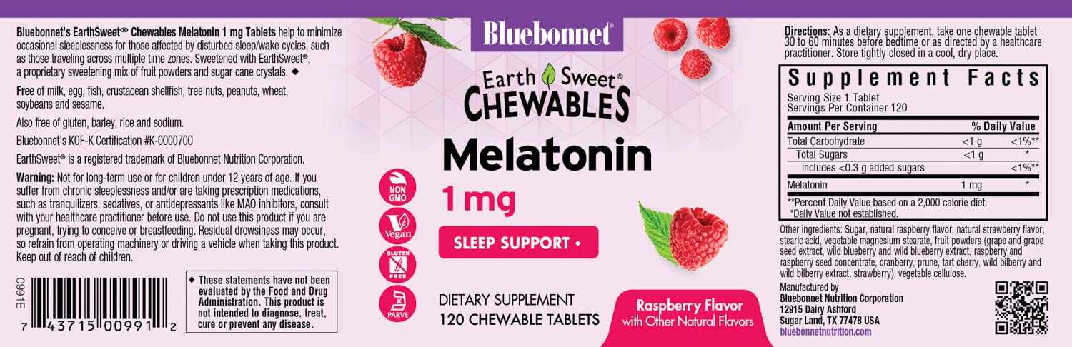 Calidad y pureza en EarthSweet Melatonina para tranquilidad nocturna.