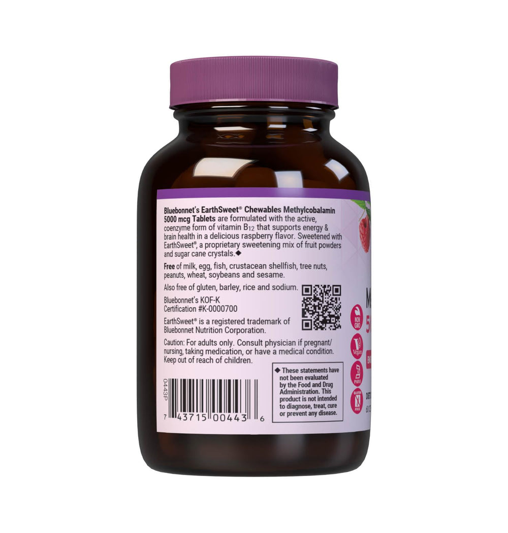 Bluebonnet EarthSweet raspberry-flavored chewables for daily B12
