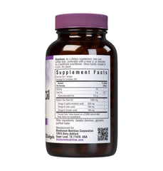 BlueBonnet flax seed oil softgels arranged in bottle, supporting heart and skin health.