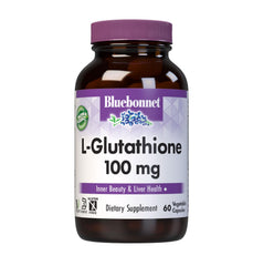 BlueBonnet L-Glutathione bottle with 60 vegan capsules for antioxidant support