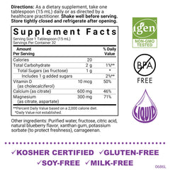 BlueBonnet liquid calcium citrate pour shows smooth, palatable consumption and potential absorption.