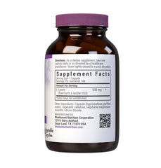 Bluebonnet L-Lysine 500mg capsules close-up for daily immune support