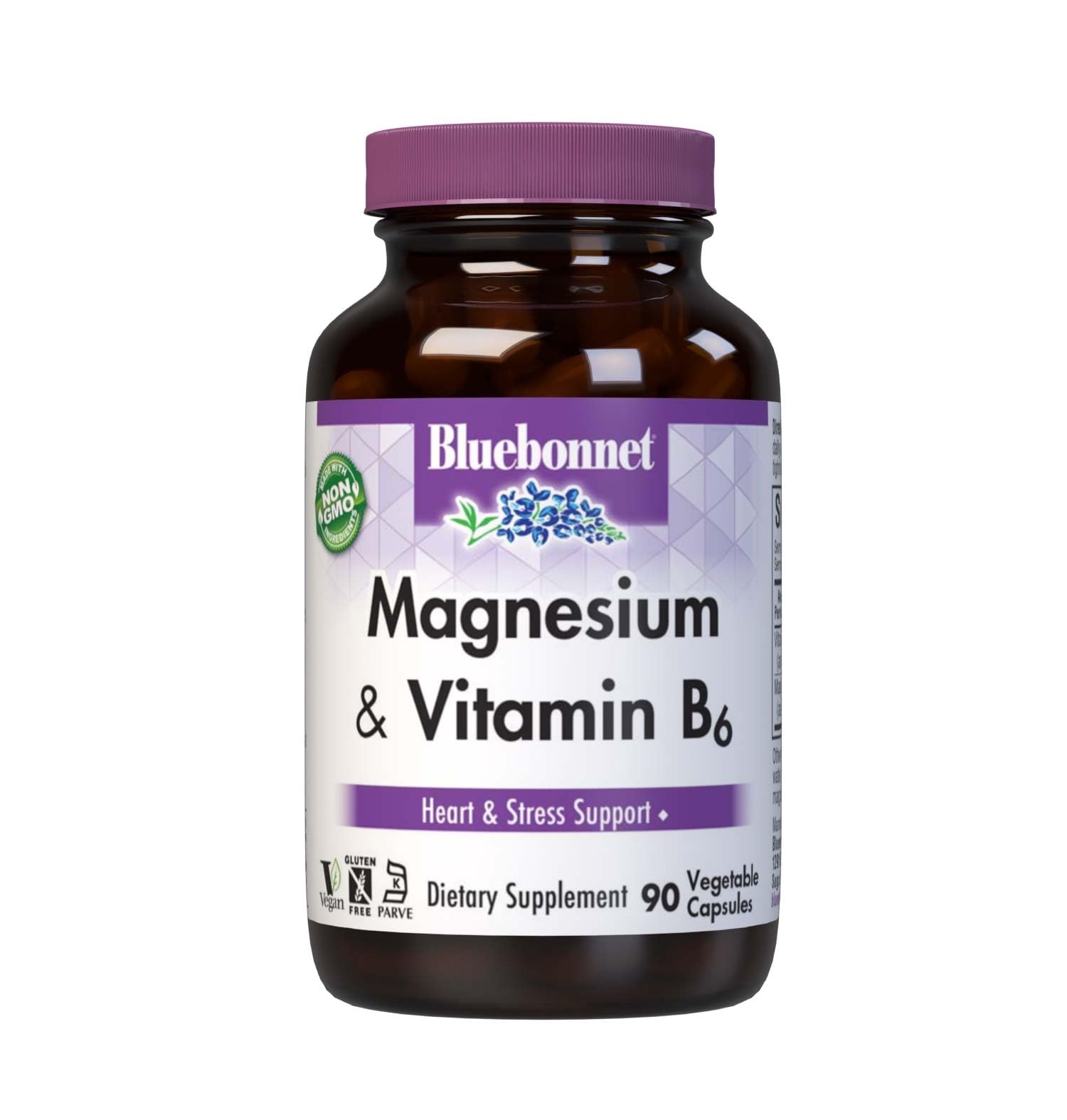 BlueBonnet Magnesium & B6 bottle pour ready for daily serving.