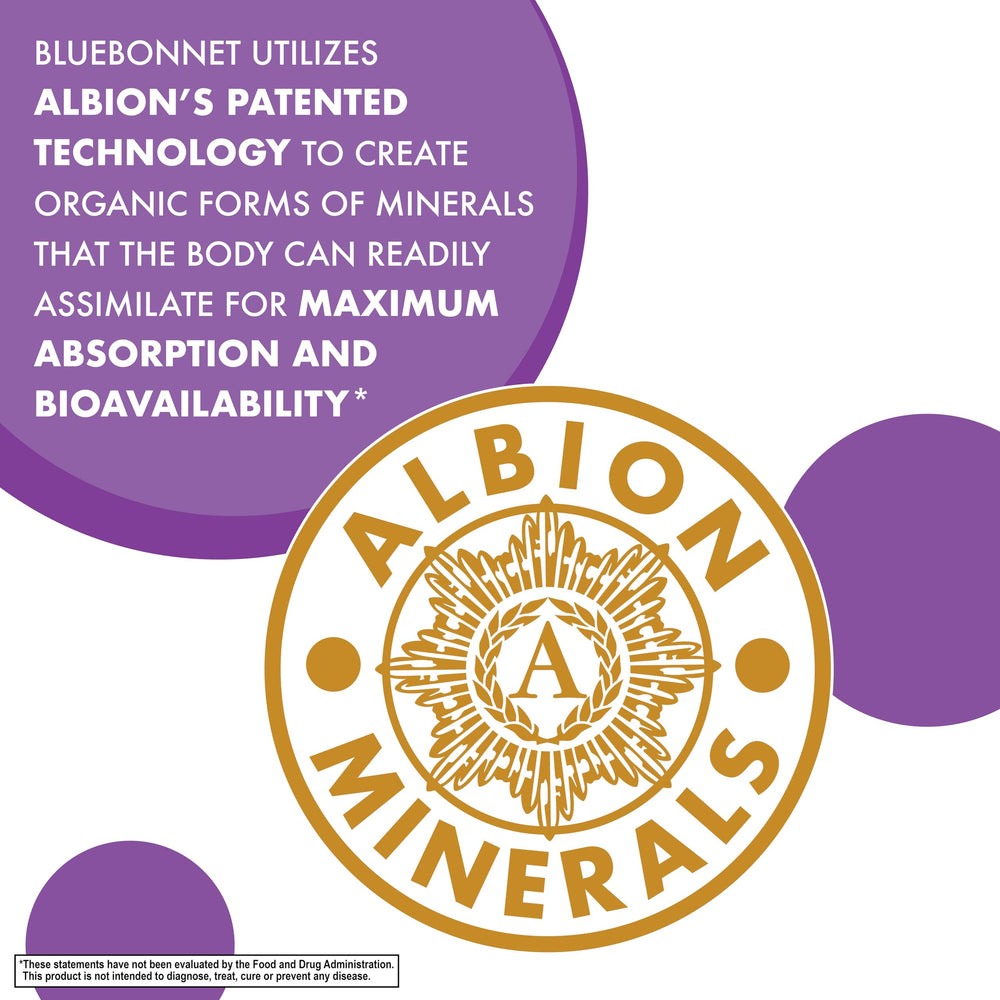 Ingredients panel on Bluebonnet Magnesium Malate bottle emphasizing clean nutrition.