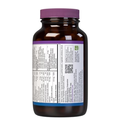 Bluebonnet natto-derived K2 and organic veggies blend visible in the capsule formula.
