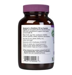 Bluebonnet Nutrition L-Glutathione capsules serving display showing vegan capsules
