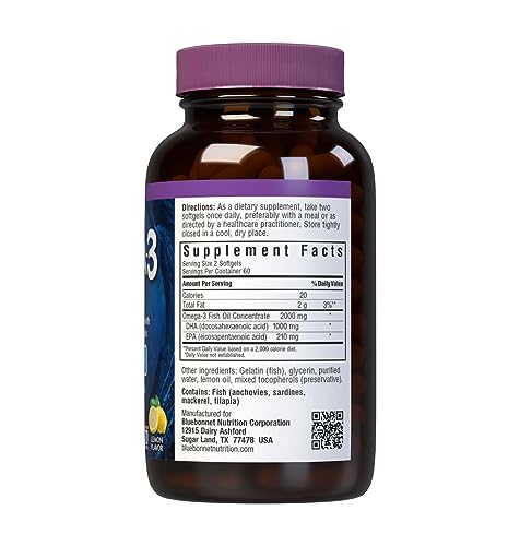 BlueBonnet Omega-3 Brain Formula third-party testing for purity and potency