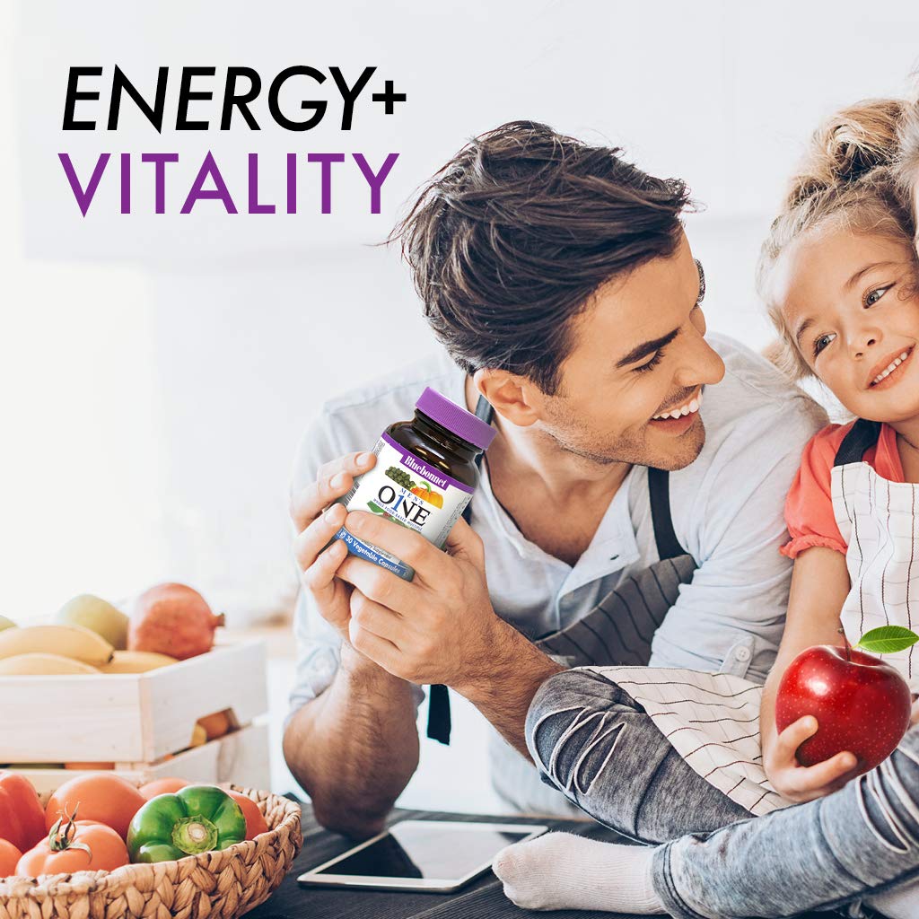 BlueBonnet One for Men organic veggie blend, colorful plant-based nutrients from whole foods.