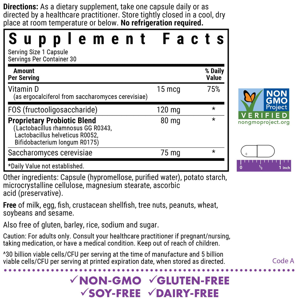 BlueBonnet Pre Pro Post Probiotic capsules close-up highlighting the 3-in-1 formula for gut health