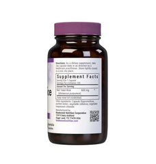 Bluebonnet Red Yeast Rice bottle, 120 servings, vegan and non-GMO supplement.