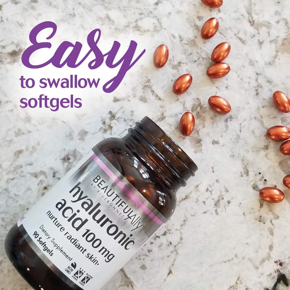 BlueBonnet Softgel capsule closeup highlights smooth texture
