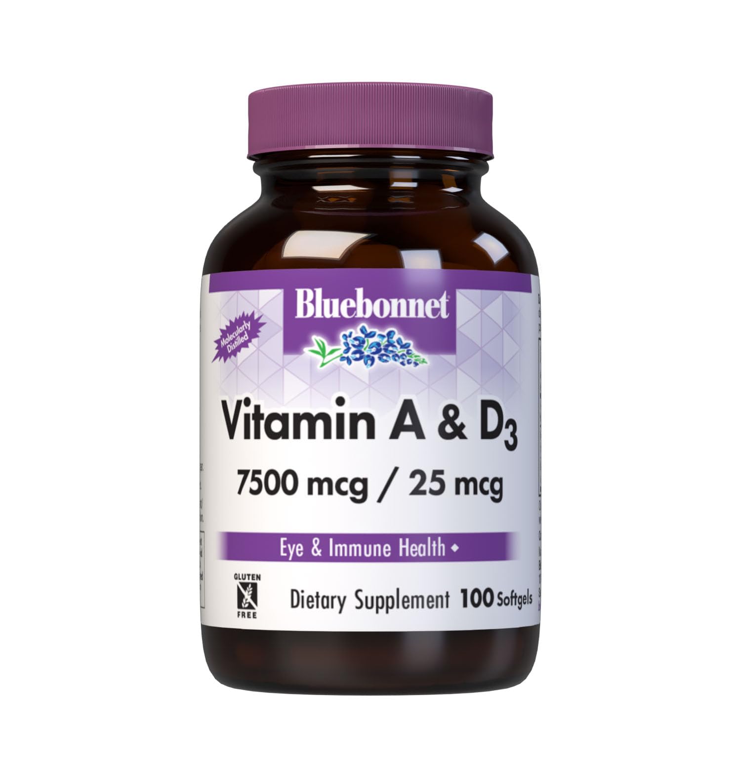 BlueBonnet Vitamin A & D3 softgels from deep sea fish oil for eye health