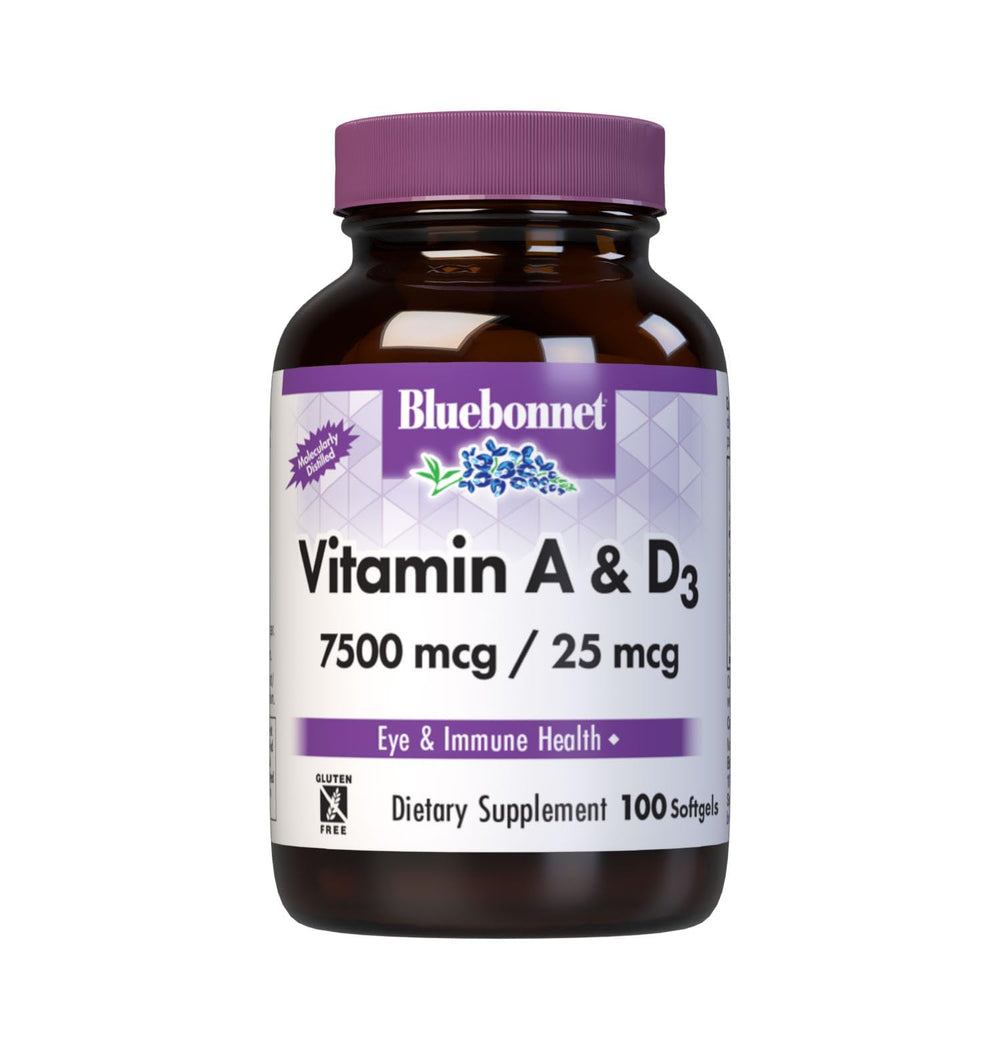 BlueBonnet Vitamin A & D3 softgels from deep sea fish oil for eye health