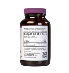 Bluebonnet Vitamin C 1000 mg capsules ready for daily use and skin health.