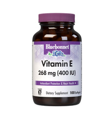 BlueBonnet Vitamin E 400 IU softgel bottle for daily antioxidant support.