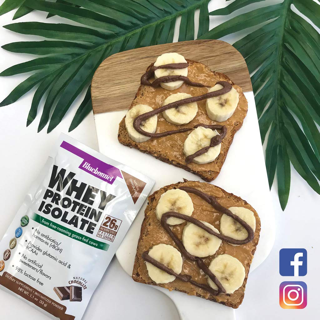 BlueBonnet whey isolate chocolate pour for quick, smooth shakes.