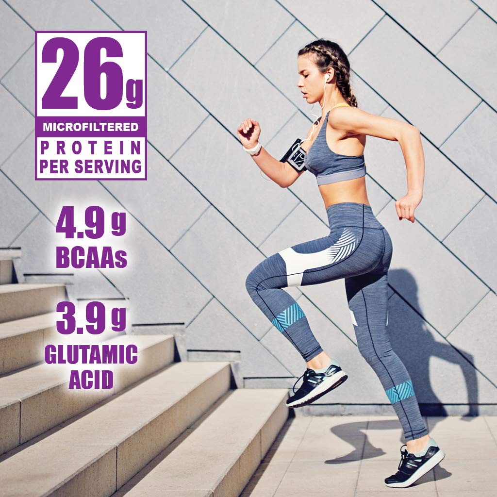 Bluebonnet Whey Protein Isolate closeup ingredients emphasizes purity