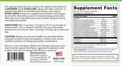 BlueEarth Peach Lemon powder mixes smoothly into juice for refreshing support
