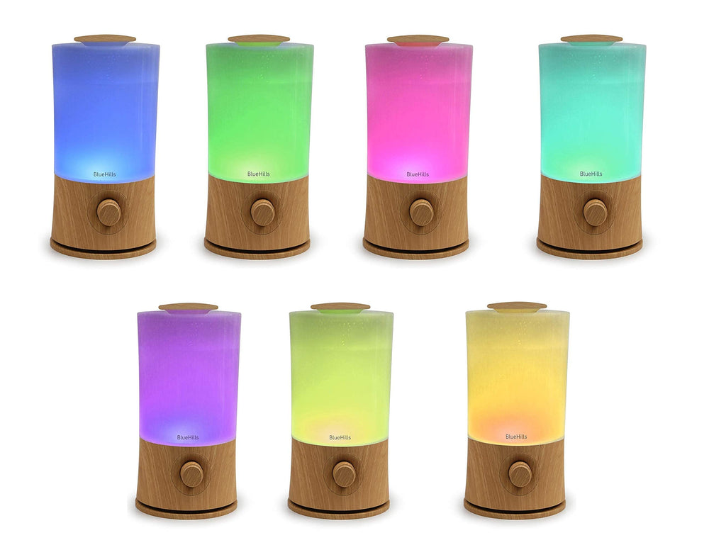 BlueHills large-capacity diffuser in use, creating a calm atmosphere in a living space.