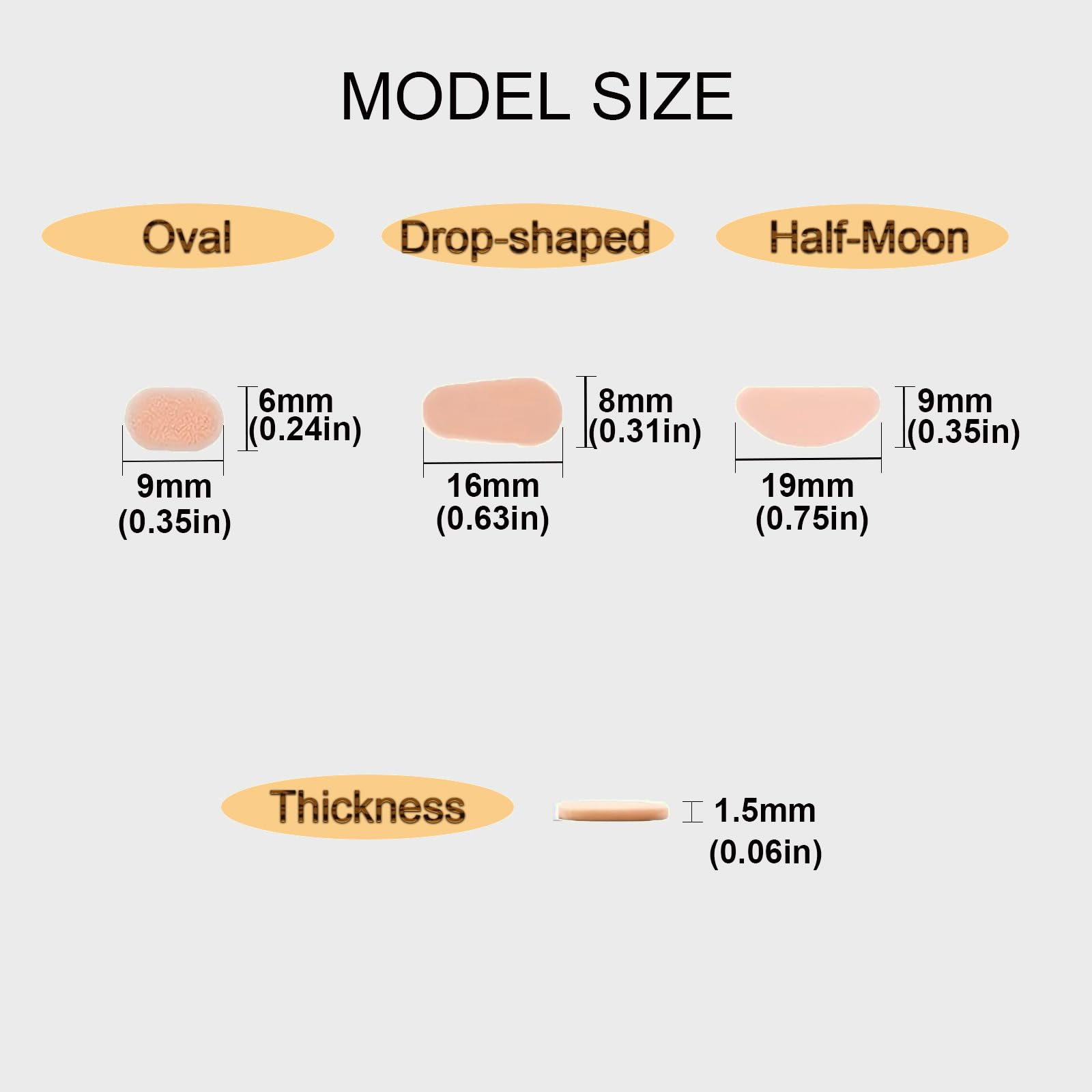Bluelark EVA foam nose pads in drop shape offering versatile fit for various frames