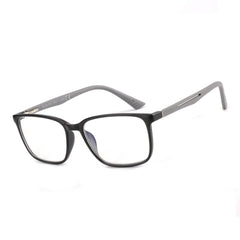 BLUEMOKY blue light reading glasses, black frame, anti-glare benefits for screen time