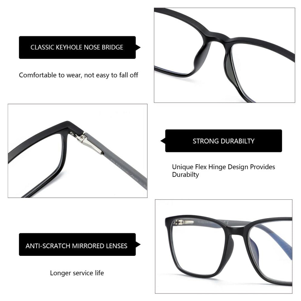 BLUEMOKY blue light reading glasses with anti-glare lenses for clearer viewing