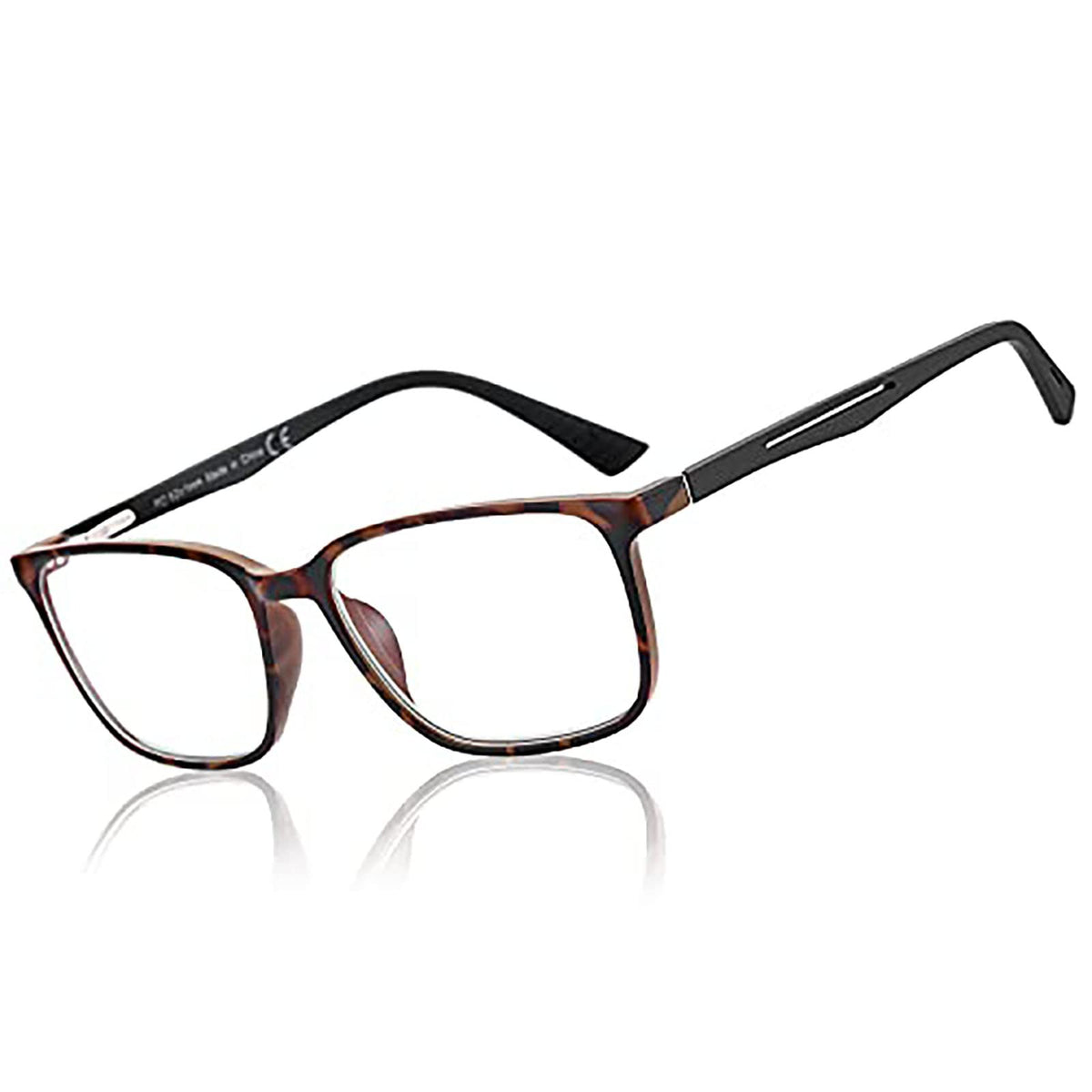 Bluemoky blue light reading glasses with sport square frame for daytime screen use