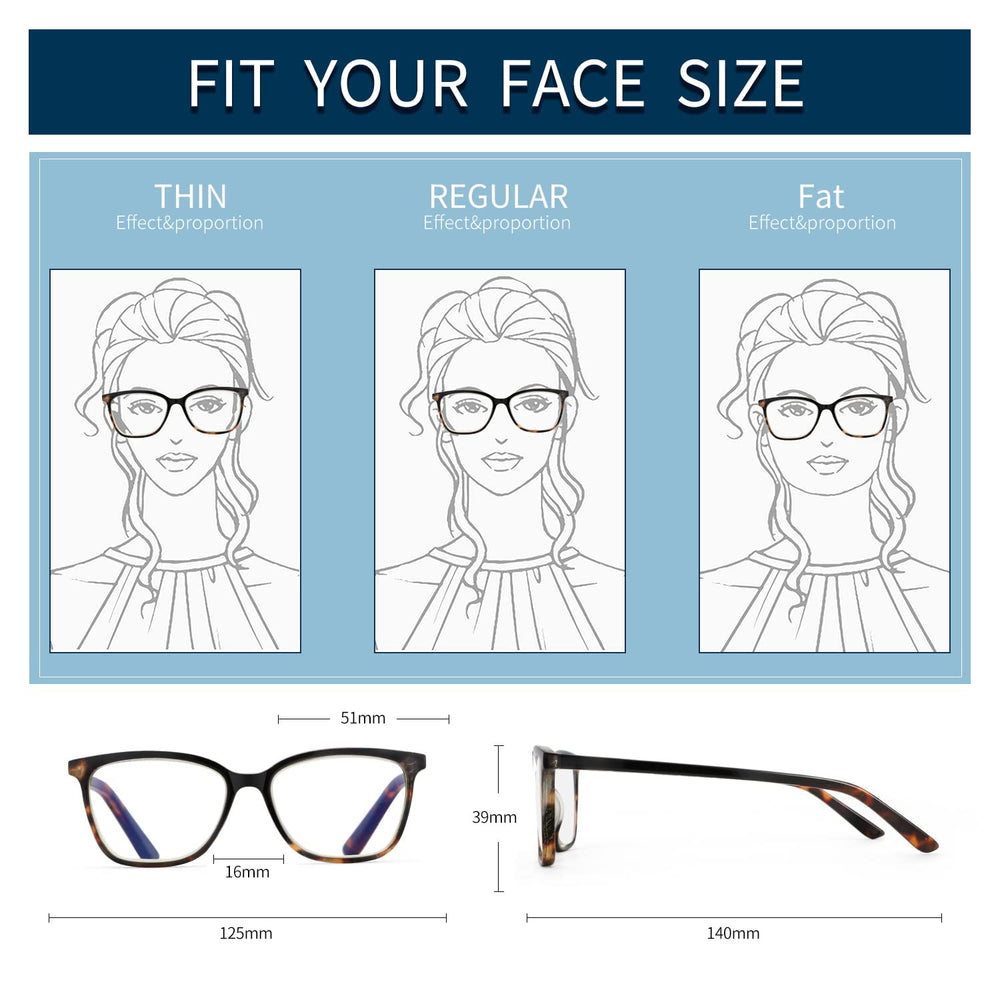 BLUEMOKY tortoise cat-eye frame provides durable design for daily use.