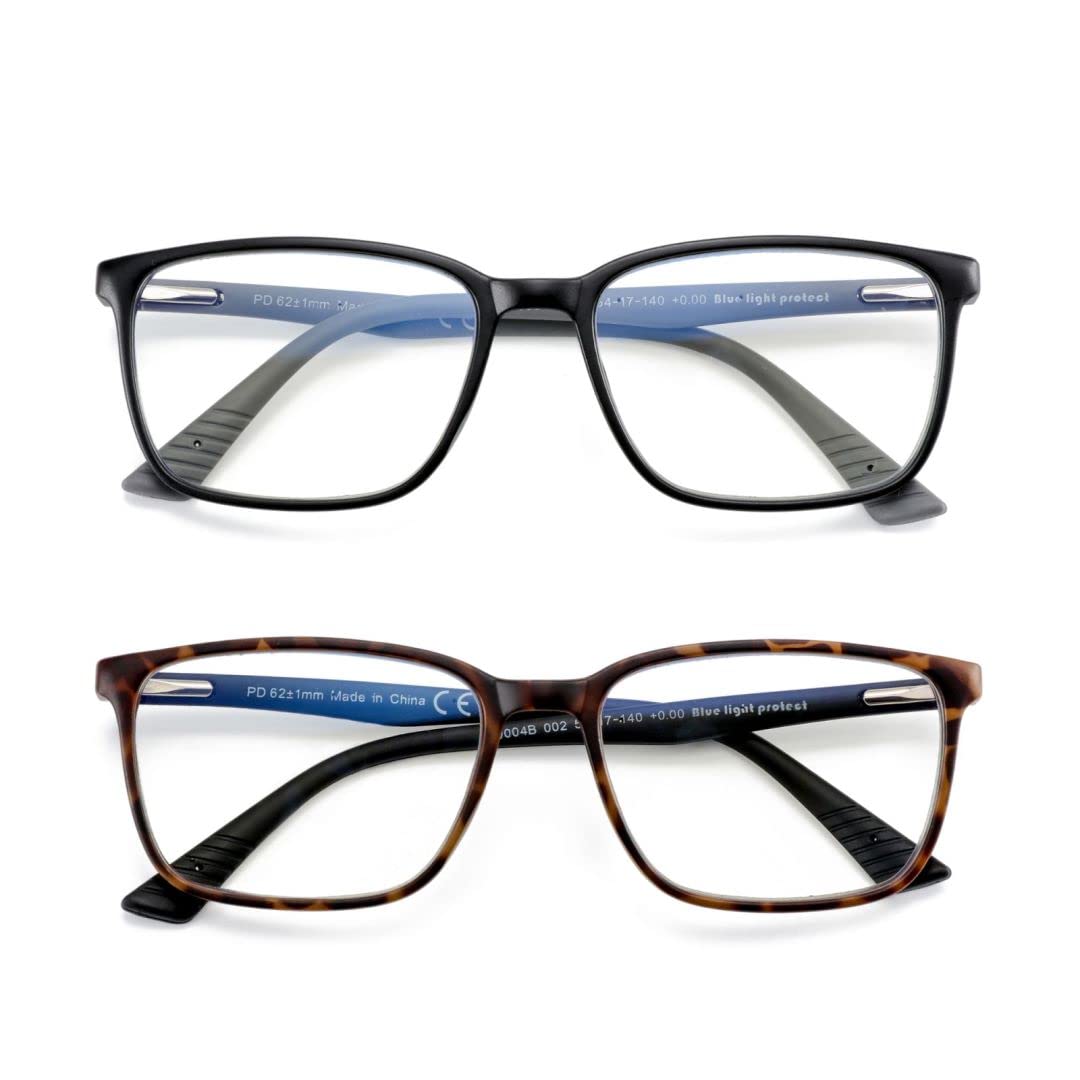 BLUEMOKY computer reading glasses with anti glare protectors for long work sessions
