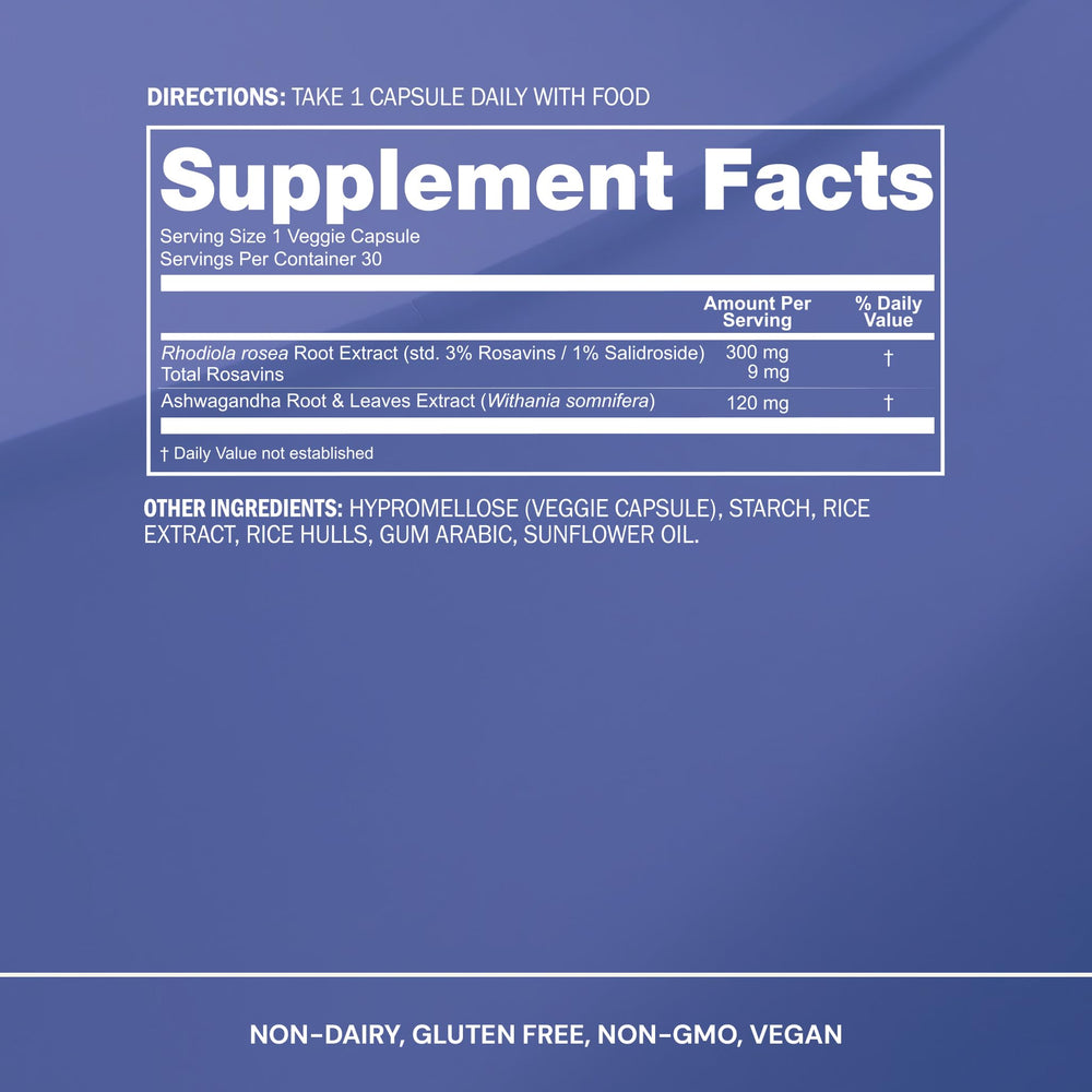 Blueprint Bryan Johnson capsules on hands demonstrate a convenient daily adaptogen routine