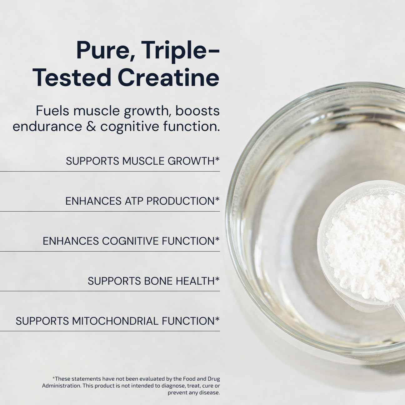 Blueprint Bryan Johnson Creatine Monohydrate Powder unflavored blend ideal for stacks.