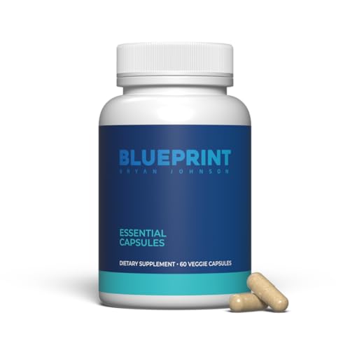 Blueprint Bryan Johnson Essential Capsules front label showing complete daily vitamin blend