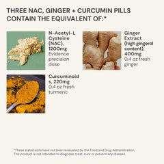 Blueprint Bryan Johnson ginger capsule with golden hue signals antioxidant support.