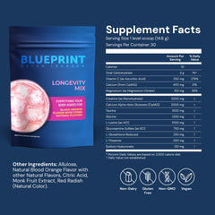 Scoop for Blueprint Bryan Johnson Longevity Mix for easy, consistent servings.