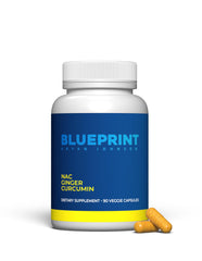 Blueprint Bryan Johnson NAC bottle pour for easy daily stress support.