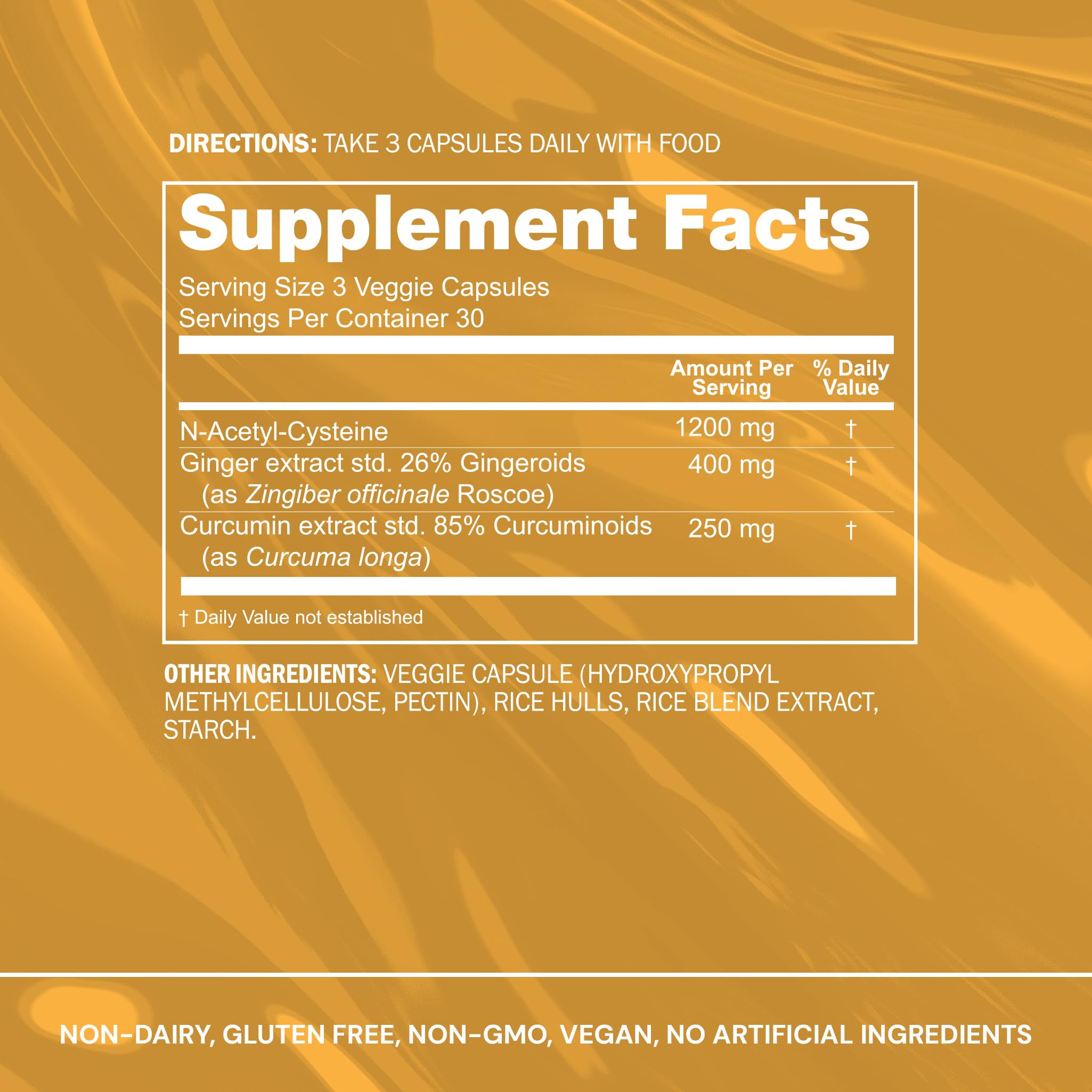 Blueprint Bryan Johnson NAC capsules closeup highlighting antioxidant NAC benefits.