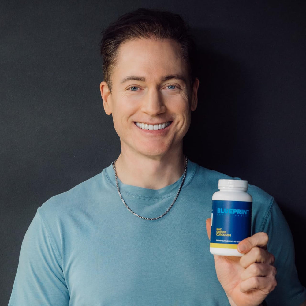 Blueprint Bryan Johnson veggie capsules pack for vegan daily supplement routine.