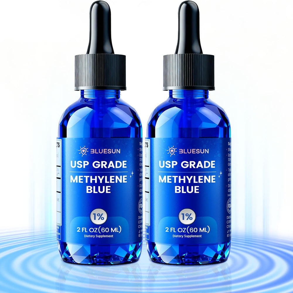 Bluesun Methylene Blue 1percent bottle for precise dosing and easy use.