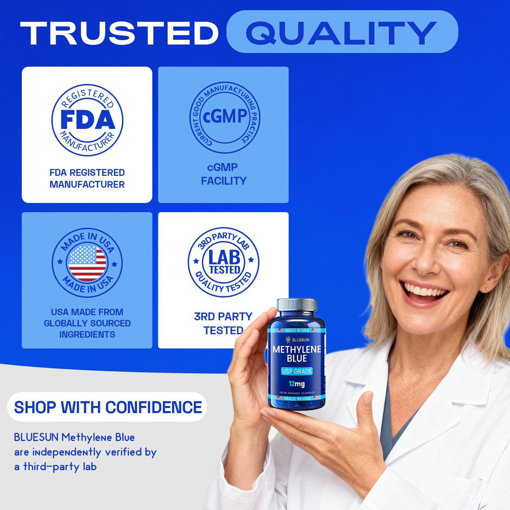 Bluesun Methylene Blue Capsules US manufacturing facility image
