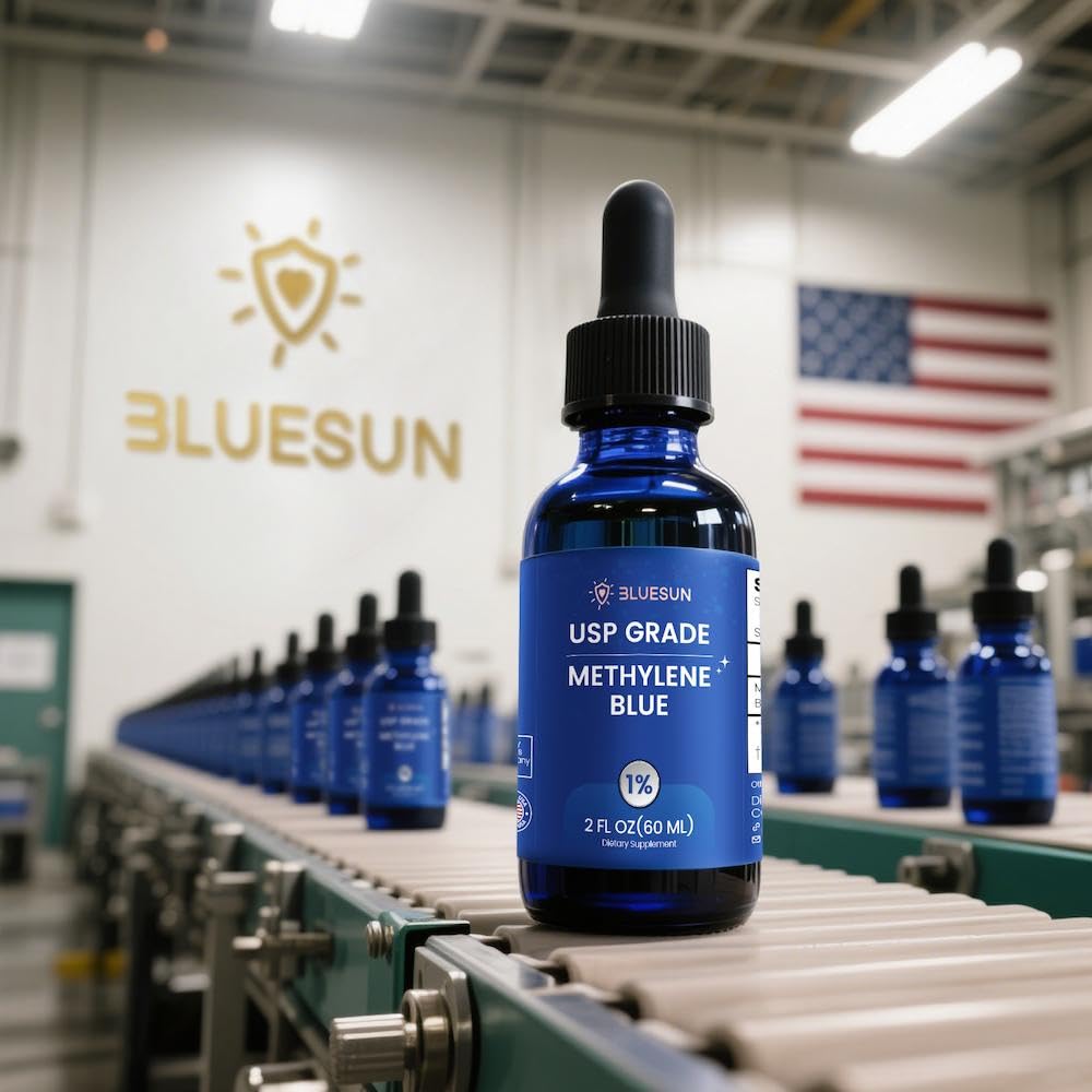 Bluesun Methylene Blue Drops dropper cap enables precise dosing