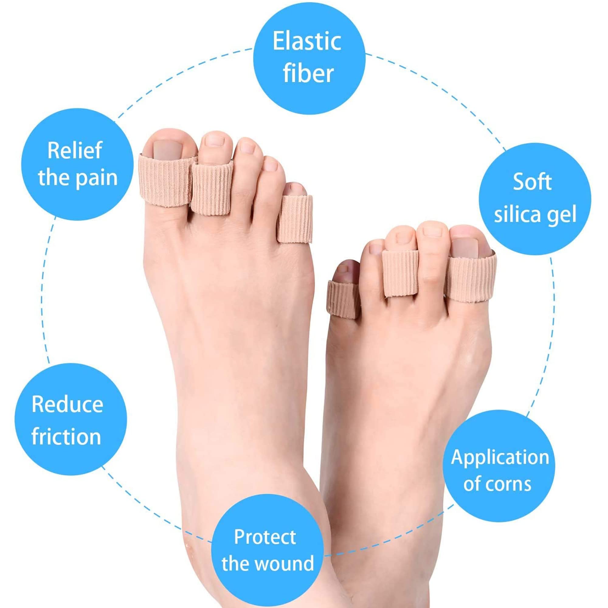 Blulu cojin-dedo-gel uso diario con zapatos variados