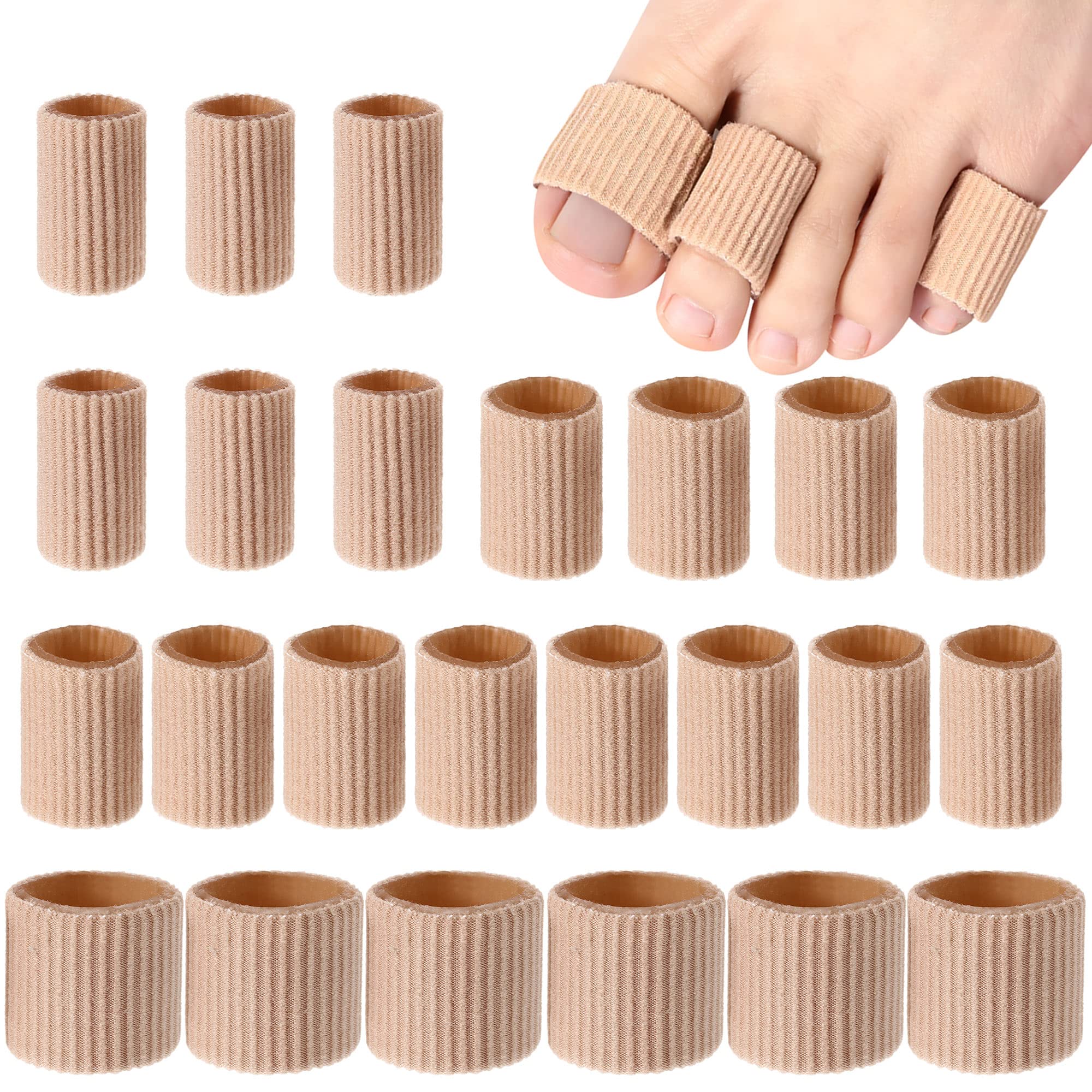 Blulu toe tubes 24-piece pack cushions toes and reduces friction for daily wear.
