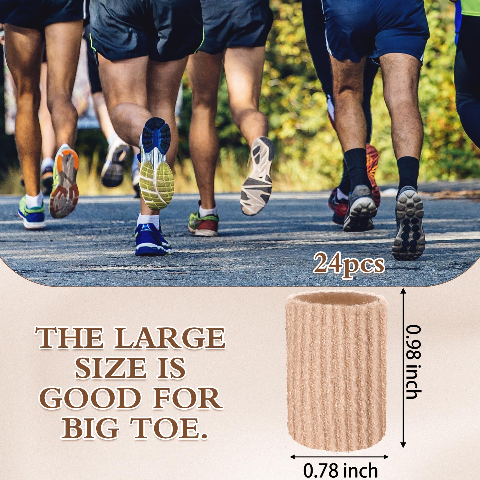 Blulu toe tubes gel material closeup shows soft silicone for gentle cushioning.