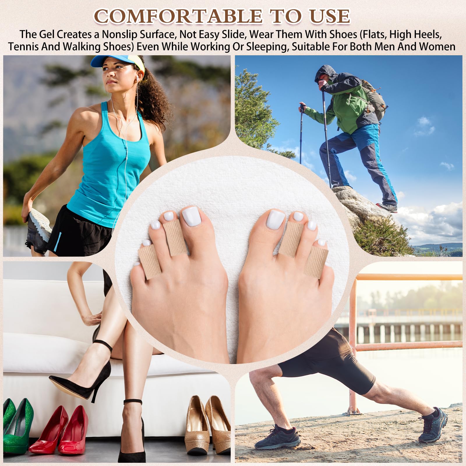 Blulu toe tubes portable travel-pack showcases convenient on-the-go protection.