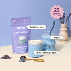 Blume coconut milk base powder highlighting creamy plant-based latte