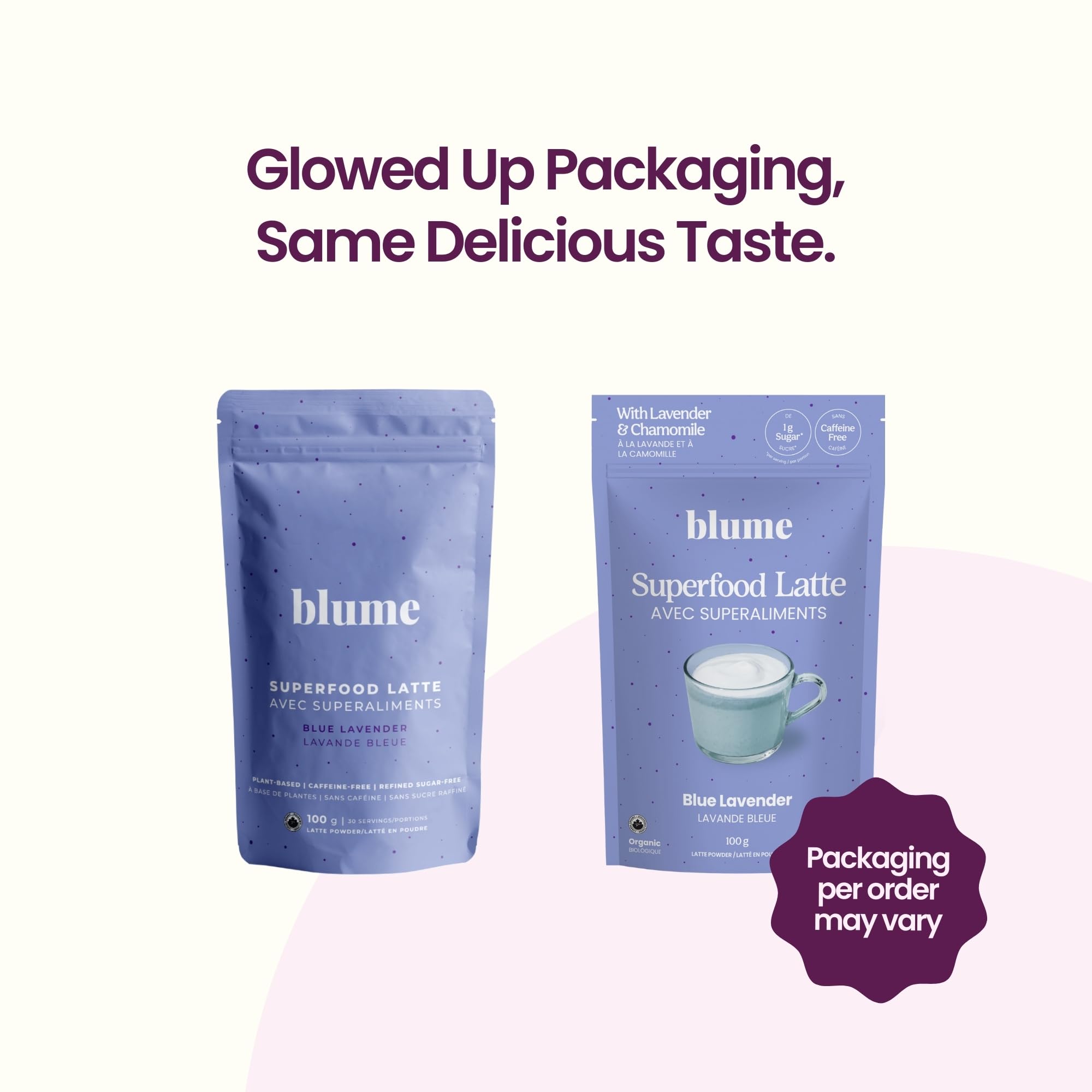 Blume organic vegan latte ingredients emphasize keto-friendly evenings